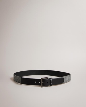 Ceinture Ted Baker Herringbone Noir Homme | OTL-20383046